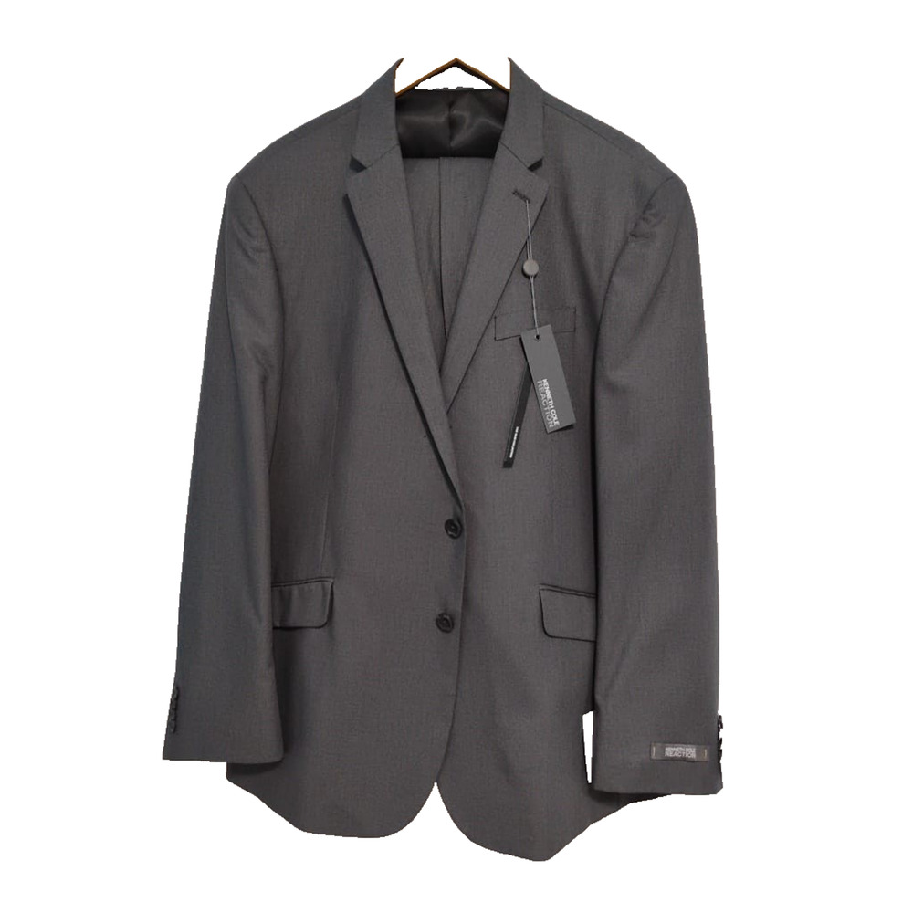 NWT Kenneth Cole Reaction Men's Gray Suit Separate jacket sz 48R pant 40w x30L - Picture 2 of 14